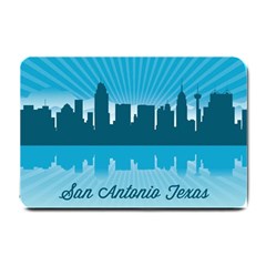 San Antonio Texas Skyline Small Doormat  by Bigfootshirtshop