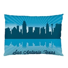 San Antonio Texas Skyline Pillow Case by Bigfootshirtshop