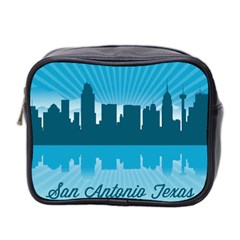 San Antonio Texas Skyline Mini Toiletries Bag 2-side by Bigfootshirtshop