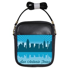 San Antonio Texas Skyline Girls Sling Bags by Bigfootshirtshop