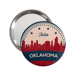 Tulsa Oklahoma Retro Skyline 2 25  Handbag Mirrors by Bigfootshirtshop