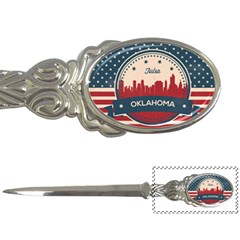 Tulsa Oklahoma Retro Skyline Letter Openers by Bigfootshirtshop