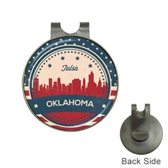 Tulsa Oklahoma Retro Skyline Hat Clips With Golf Markers by Bigfootshirtshop