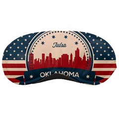 Tulsa Oklahoma Retro Skyline Sleeping Masks by Bigfootshirtshop