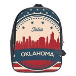 Tulsa Oklahoma Retro Skyline School Bag (Large) Front