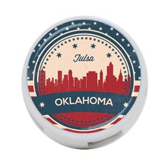 Tulsa Oklahoma Retro Skyline 4-port Usb Hub (one Side) by Bigfootshirtshop