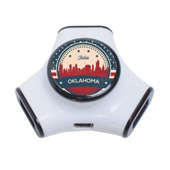 Tulsa Oklahoma Retro Skyline 3-port Usb Hub by Bigfootshirtshop