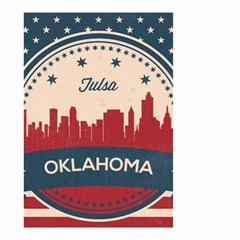 Tulsa Oklahoma Retro Skyline Small Garden Flag (two Sides) by Bigfootshirtshop