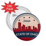 Retro Toledo Skyline 2.25  Buttons (100 pack)  Front