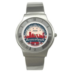 Retro Toledo Skyline Stainless Steel Watch by Bigfootshirtshop