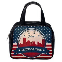 Retro Toledo Skyline Classic Handbags (one Side) by Bigfootshirtshop