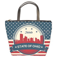 Retro Toledo Skyline Bucket Bags by Bigfootshirtshop