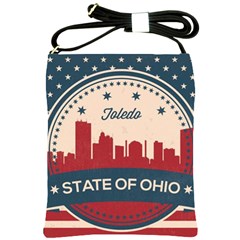 Retro Toledo Skyline Shoulder Sling Bags by Bigfootshirtshop