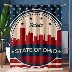 Retro Toledo Skyline Shower Curtain 60  X 72  (medium)  by Bigfootshirtshop