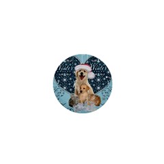 It s Winter And Christmas Time, Cute Kitten And Dogs 1  Mini Magnets by FantasyWorld7