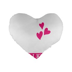 Jesus Loves Me [converted] Standard 16  Premium Flano Heart Shape Cushions by clothcarts