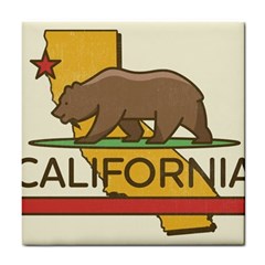 California Bear Tile Coasters by Bigfootshirtshop