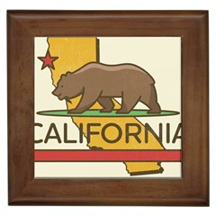 California Bear Framed Tiles by Bigfootshirtshop