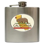 California Bear Hip Flask (6 oz) Front