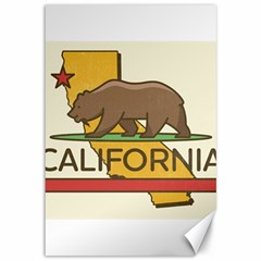 California Bear Canvas 12  X 18   by Bigfootshirtshop