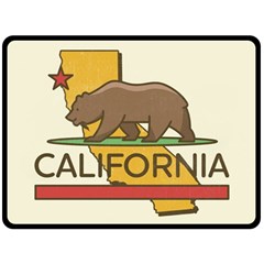 California Bear Fleece Blanket (large)  by Bigfootshirtshop