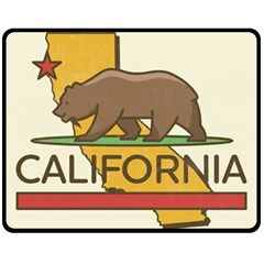 California Bear Fleece Blanket (medium)  by Bigfootshirtshop