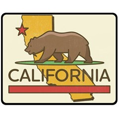 California Bear Double Sided Fleece Blanket (medium)  by Bigfootshirtshop