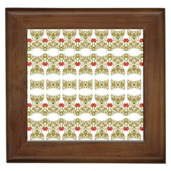 Striped Ornate Floral Print Framed Tiles by dflcprints