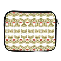 Striped Ornate Floral Print Apple Ipad 2/3/4 Zipper Cases by dflcprints