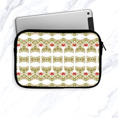 Striped Ornate Floral Print Apple Ipad Mini Zipper Cases by dflcprints