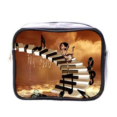 Cute Little Girl Dancing On A Piano Mini Toiletries Bags by FantasyWorld7