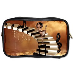 Cute Little Girl Dancing On A Piano Toiletries Bags 2-side by FantasyWorld7