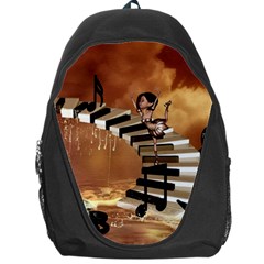 Cute Little Girl Dancing On A Piano Backpack Bag by FantasyWorld7