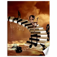 Cute Little Girl Dancing On A Piano Canvas 12  X 16   by FantasyWorld7