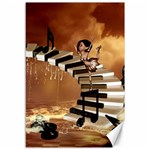 Cute Little Girl Dancing On A Piano Canvas 12  x 18   11.88 x17.36  Canvas - 1