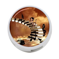 Cute Little Girl Dancing On A Piano 4-port Usb Hub (one Side) by FantasyWorld7