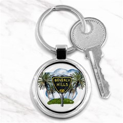 Beverly Hills Key Chains (round)  by Bigfootshirtshop