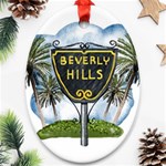 Beverly Hills Oval Ornament (Two Sides) Back