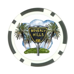 Beverly Hills Poker Chip Card Guard by Bigfootshirtshop