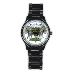 Beverly Hills Stainless Steel Round Watch by Bigfootshirtshop