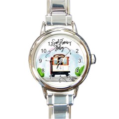 San Francisco Trolley California Bear Round Italian Charm Watch by Bigfootshirtshop