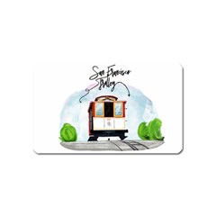 San Francisco Trolley California Bear Magnet (name Card) by Bigfootshirtshop