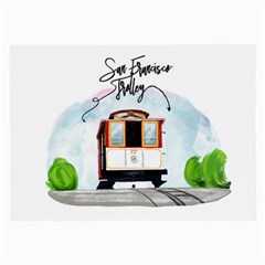 San Francisco Trolley California Bear Large Glasses Cloth by Bigfootshirtshop