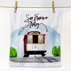 San Francisco Trolley California Bear Face Towel by Bigfootshirtshop