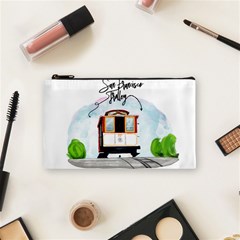 San Francisco Trolley California Bear Cosmetic Bag (small)  by Bigfootshirtshop