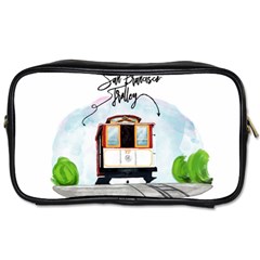 San Francisco Trolley California Bear Toiletries Bags 2-side by Bigfootshirtshop