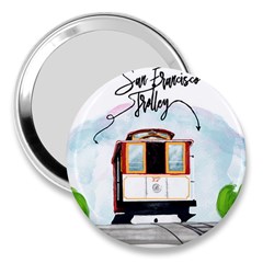 San Francisco Trolley California Bear 3  Handbag Mirrors by Bigfootshirtshop