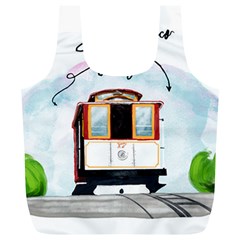 San Francisco Trolley California Bear Full Print Recycle Bags (l)  by Bigfootshirtshop