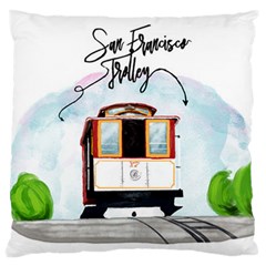 San Francisco Trolley California Bear Standard Flano Cushion Case (one Side) by Bigfootshirtshop