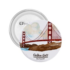 San Francisco Golden Gate Bridge 2 25  Buttons by Bigfootshirtshop